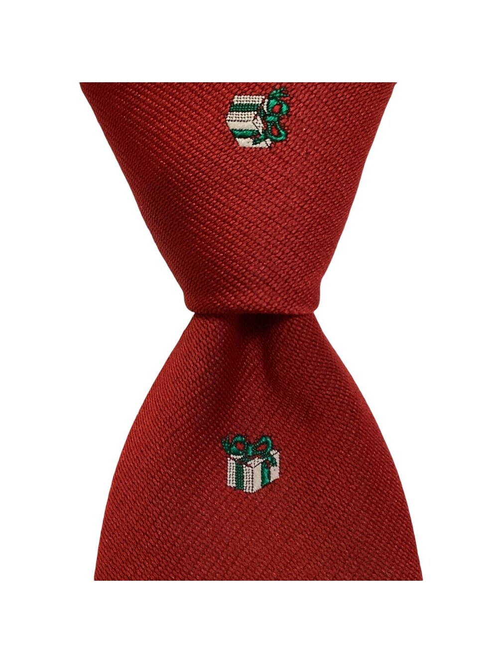 CAPE COD Men's Polyester Necktie Designer Christmas Gifts Red/Gray/Green EUC